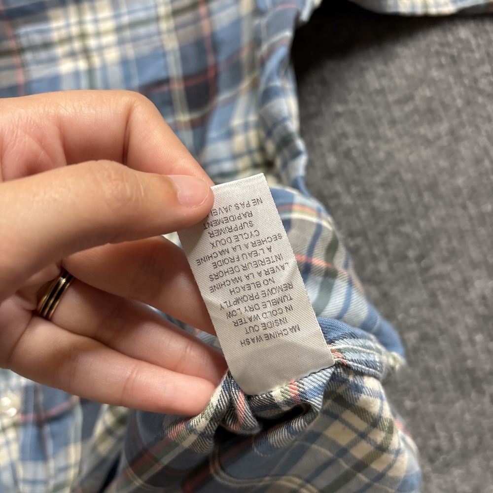 Frank & Eileen Barry Plaid Flannel Shirt Women's Large Cotton Button Long Sleeve - Picture 12 of 15